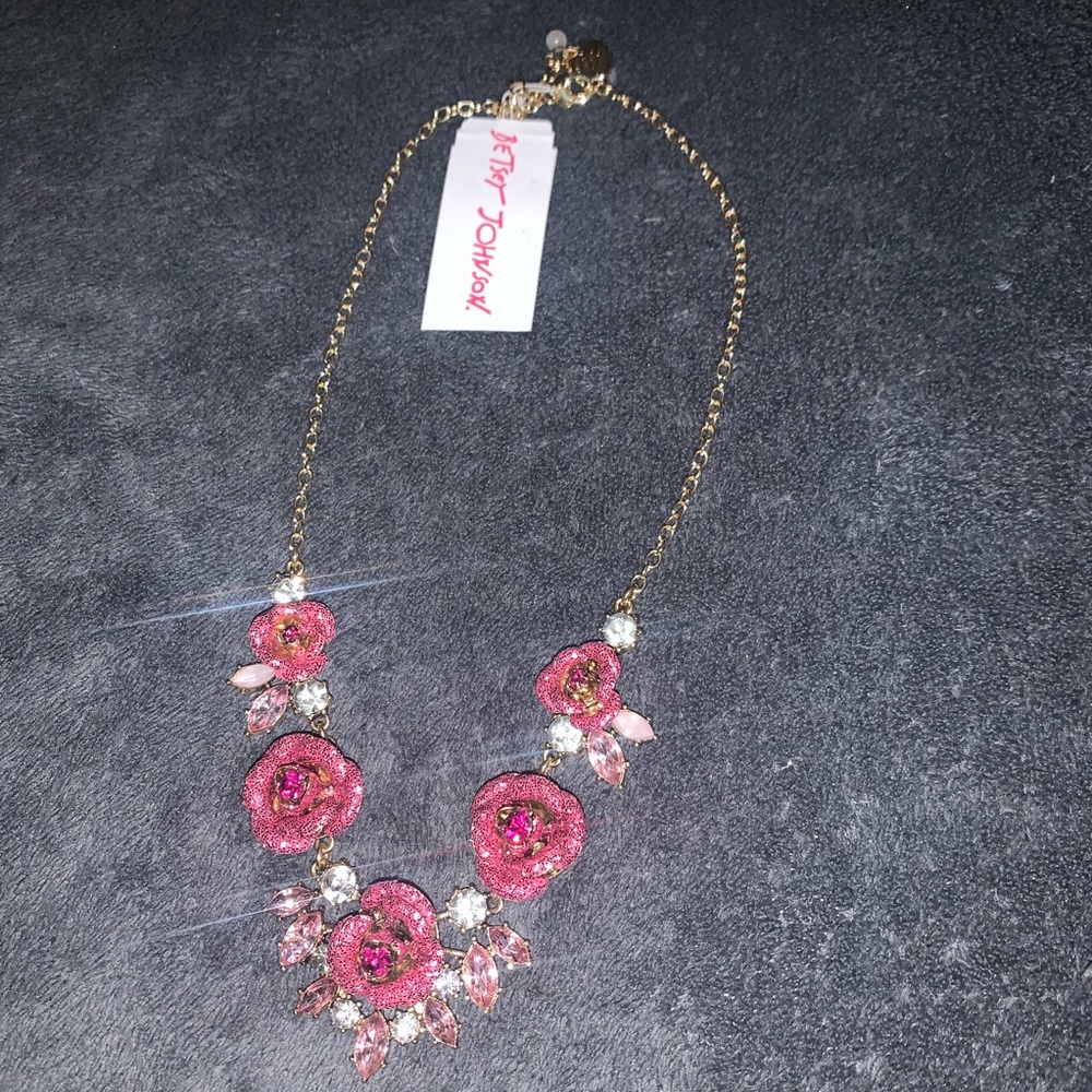 Betsy Johnson Rose Necklace
